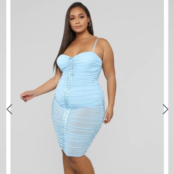 Fashion Nova Ruched Dress - Picture 2 of 7